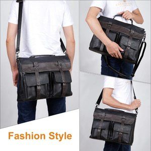 Messenger Bag 15.6" Briefcase Satchel Black